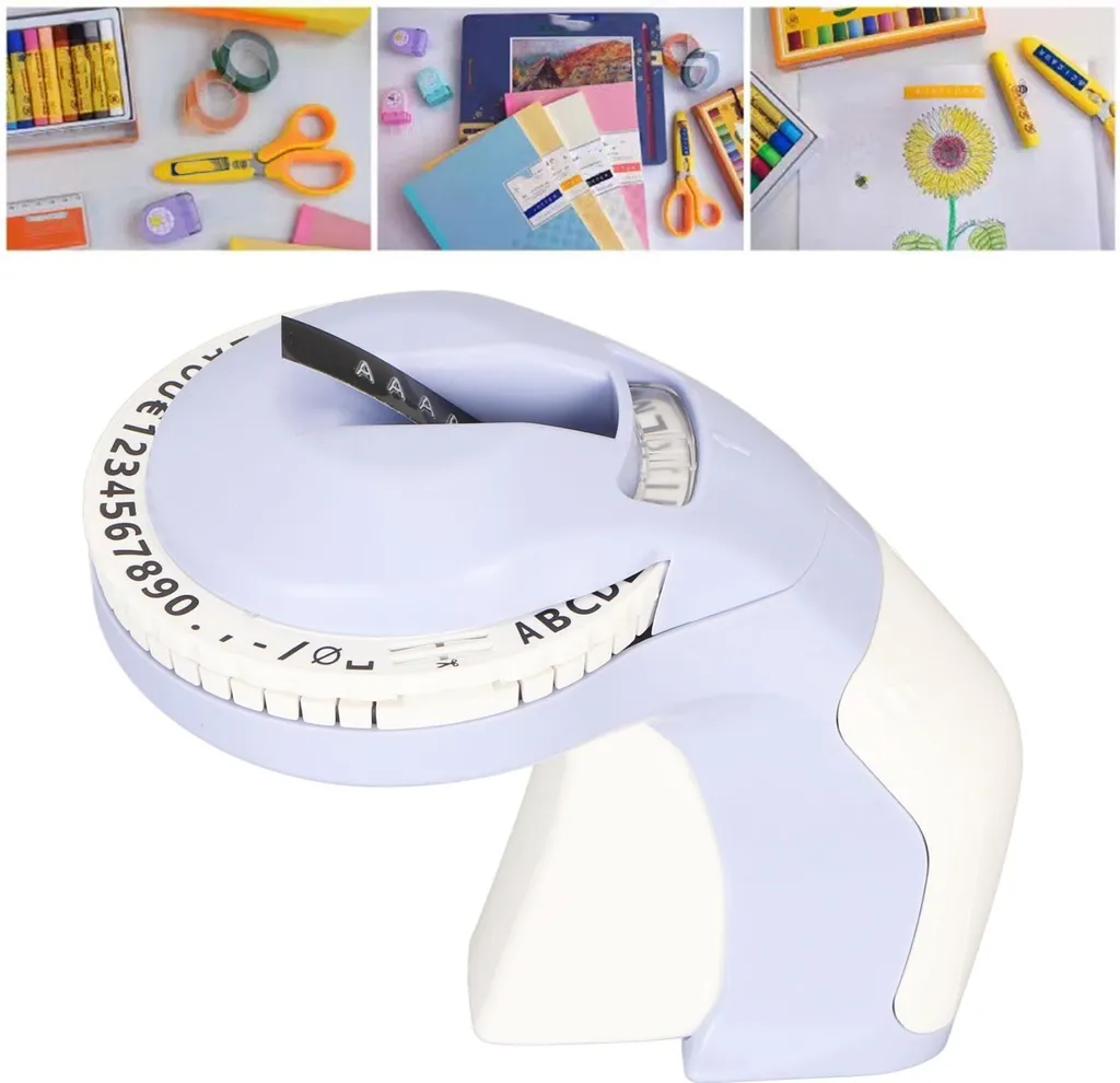 Machine à Étiqueter Manuelle 3D Violette DIY pour Rangement et Bureau