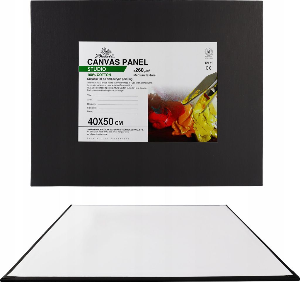 Malersubstrat Leinwand Schwarz 40x50 cm Malertafel Produktbild 