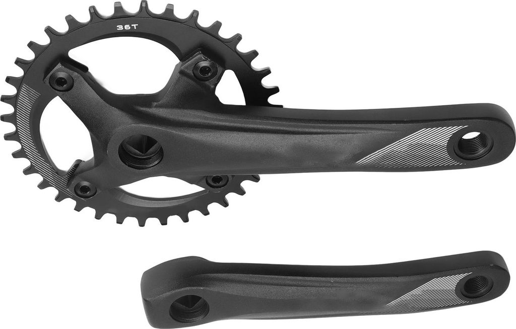 Fahrradkurbelgarnitur, Aluminiumlegierung, 36 Zähne, Kettenrad, 104 BCD, Kurbel mit quadratischem Loch, für 7-12-S-Mountainbiken