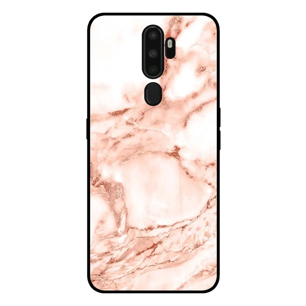 Custodia OPPO A5 2020 Design Marmo Bianco Oro Rosa | Essenzialità