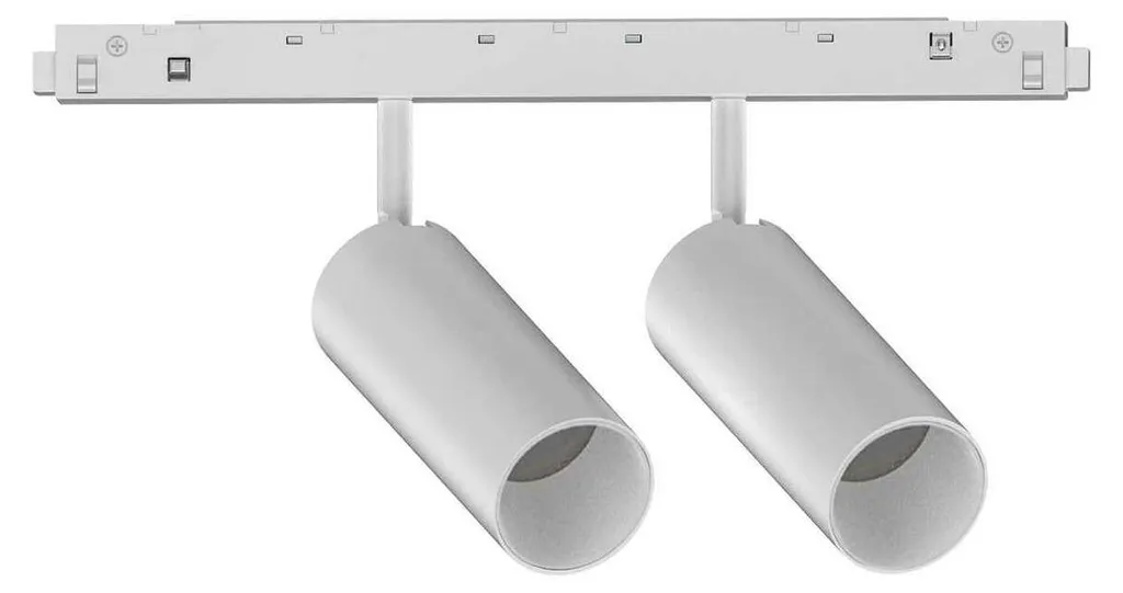Spot LED Double pour Rail Magnétique 24W 3000K Ideal Lux Ego 286389 Noir