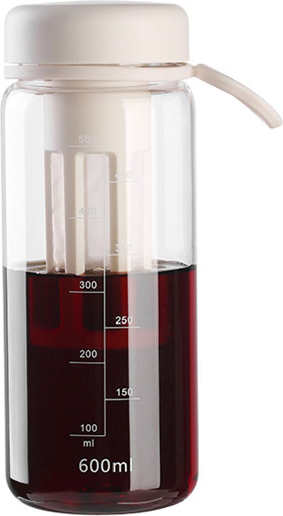 450/600 ml Cold Brew Cup mit Skalenfilter, lebensmittelecht, große Kapazität, tragbare Reise-Teeflasche, Cold Brew Coffee Maker Jar