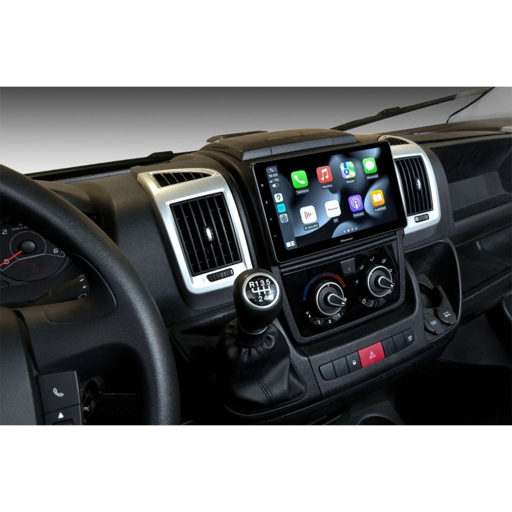 Pioneer SPH-EVO950DAB-C-D7 1DIN Caravaning Moniceiver für Fiat Ducato 7, mit großem 9” Display & Sygic Reisemobil Navi-App, inkl. Einbaukit fü...