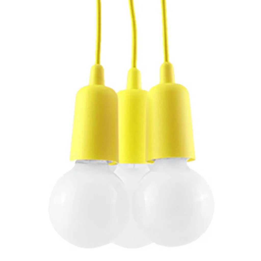 Lampadario Moderno DIEGO 3 Giallo - Illuminazione 90cm Sollux Lighting