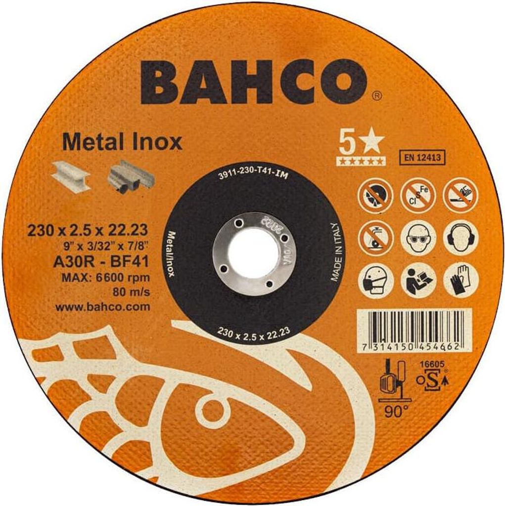 Trennscheibe Ø230 mm für Stahl und Metall (1 Stück) - BAHCO 3911-230-T41-IM