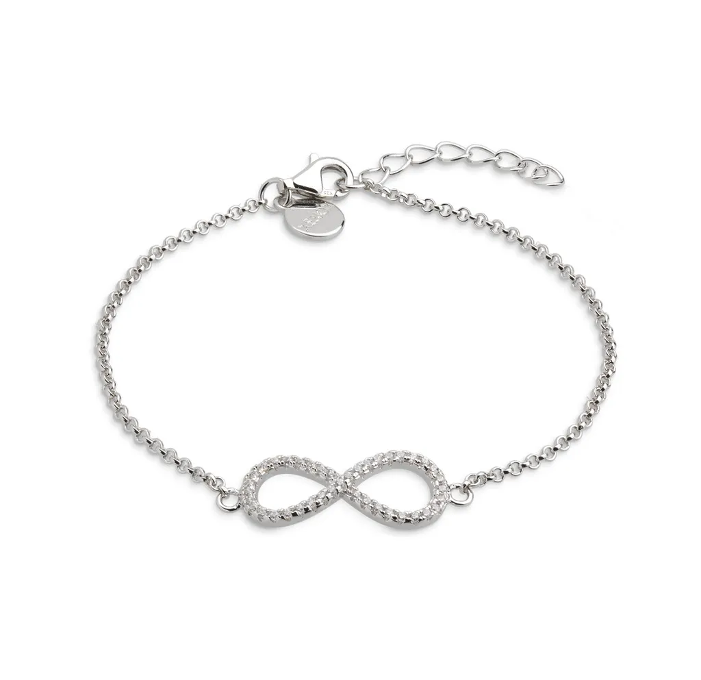 Bracelet Xenox XS2766 Infinity en Argent Sterling et Zirconium Blanc