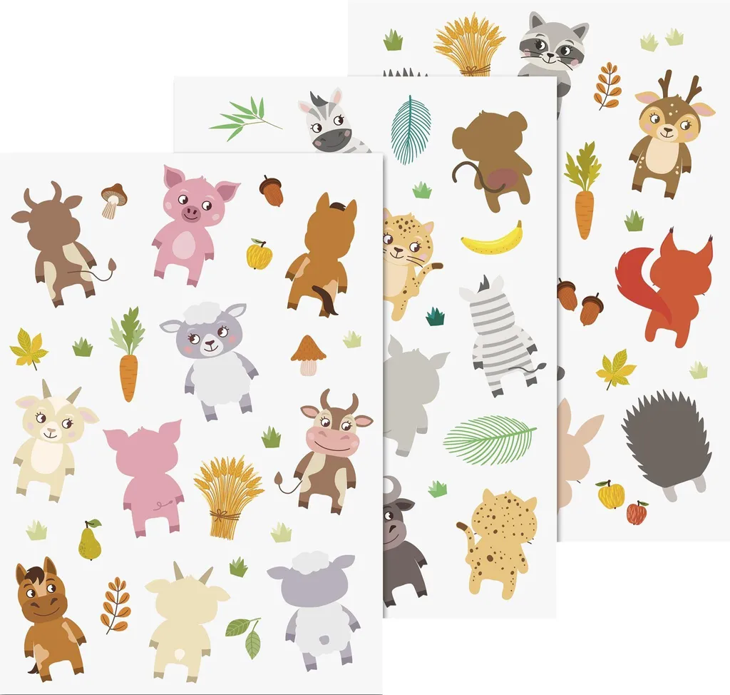 Décoration de Vitre Animaux pour Fenêtre Enfant Heyda Repositionnable