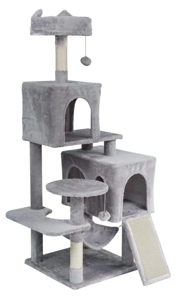 Grand arbre à chat 137cm REBEL ANIMALS - Idéal pour appartements et jeux