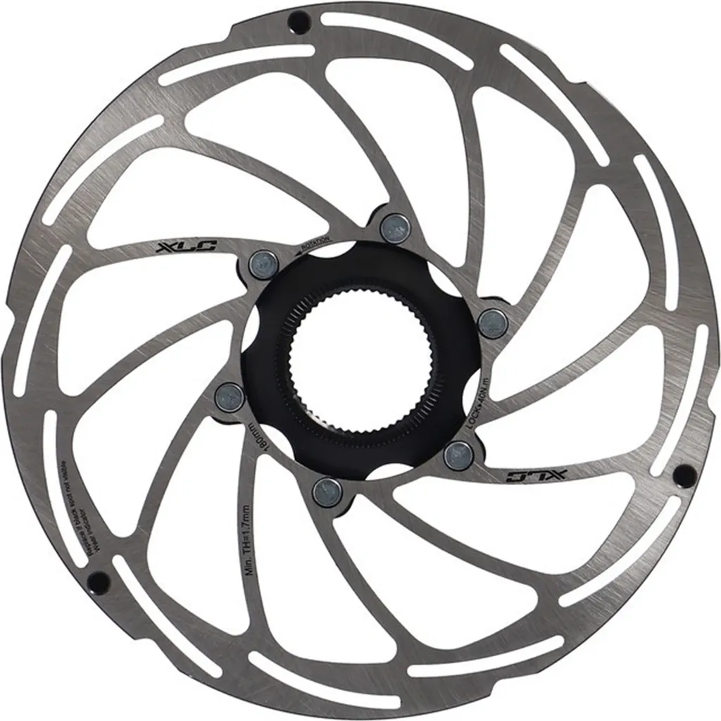 Stop bruits et vibrations : Disque de frein XLC 160mm Centerlock E-Bike Argent
