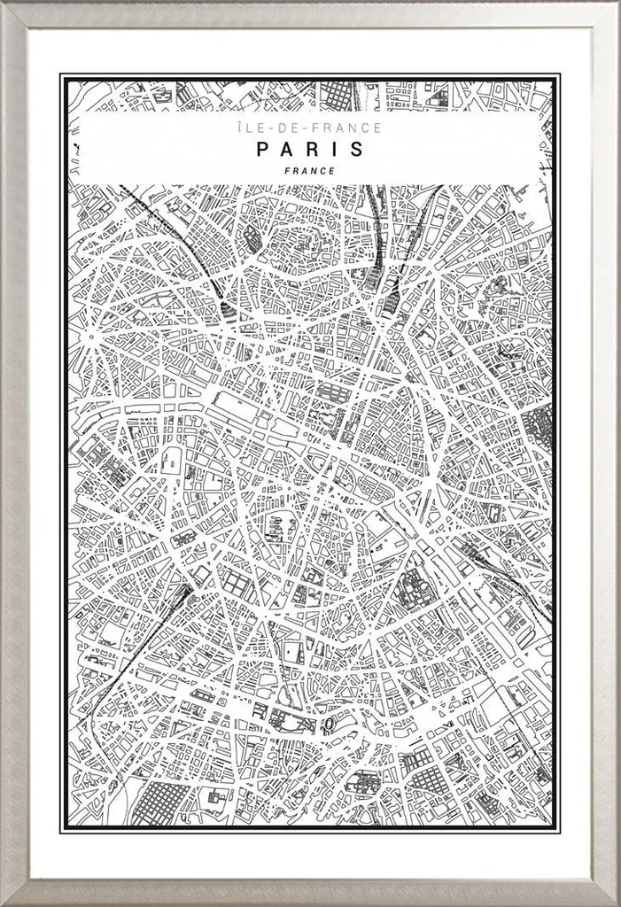 Cadre photo Paris Shinsuke incassable en aluminium argenté et acrylique