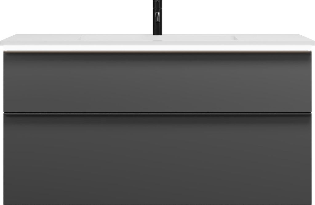 burgbad Eqio Mineralguss-Waschtisch inklusive Waschtischunterschrank mit LED-Beleuchtung, 1220x490x638mm, SHCC122F6584C0001G0252