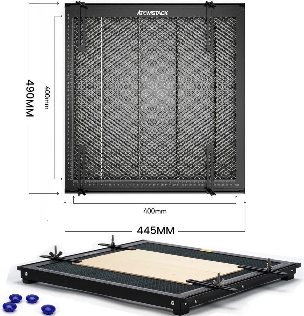 ATOMSTACK F2 Honeycomb Arbeitstisch 400 mm x 400 mm x 21 mm Produktbild 1