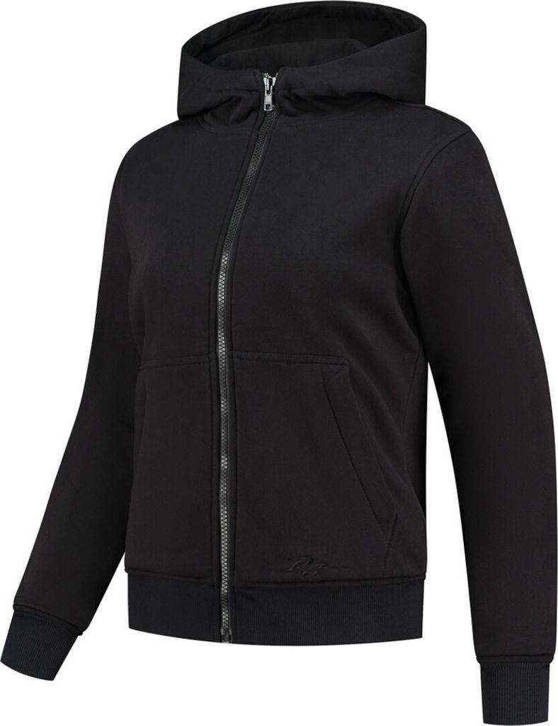 Rusty Stitches Wendy Damen Motorrad Zip Hoodie, schwarz, 38