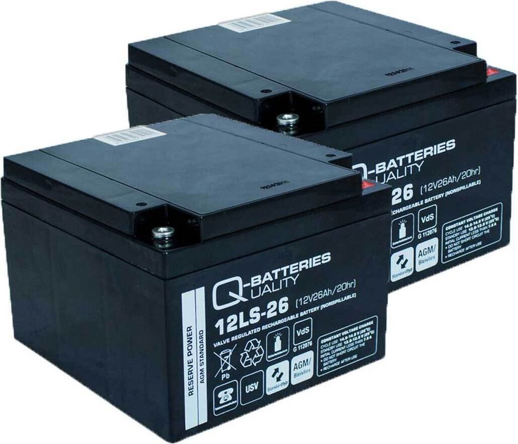 Ersatzakku für Brandmeldezentrale Siemens FC2020-AA 2 x AGM Batterie 12V 26Ah mit VdS