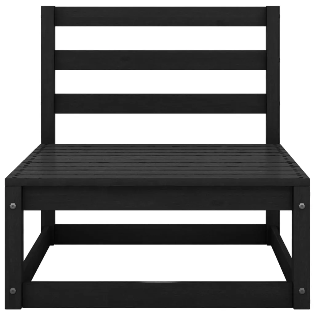 Set Divani Giardino 3 Pezzi vidaXL | Pino Nero Conveniente e Solido - 2
