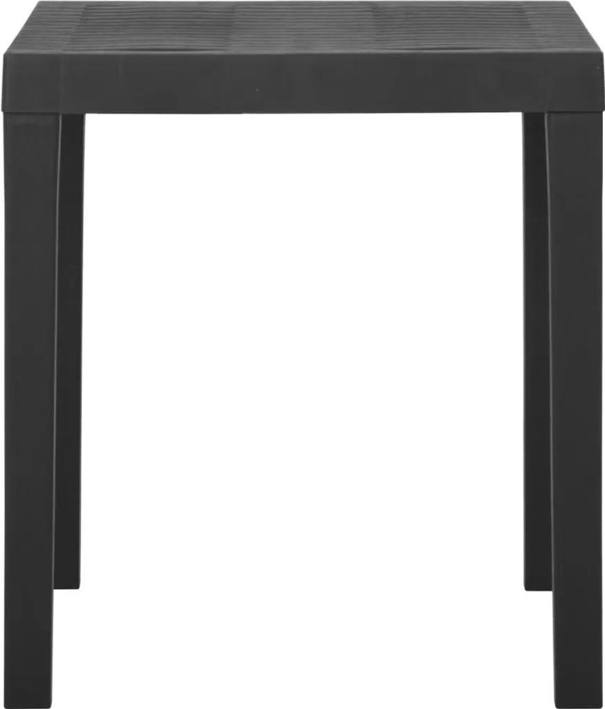 Table de jardin en plastique gris résistante aux UV et intempéries - 2