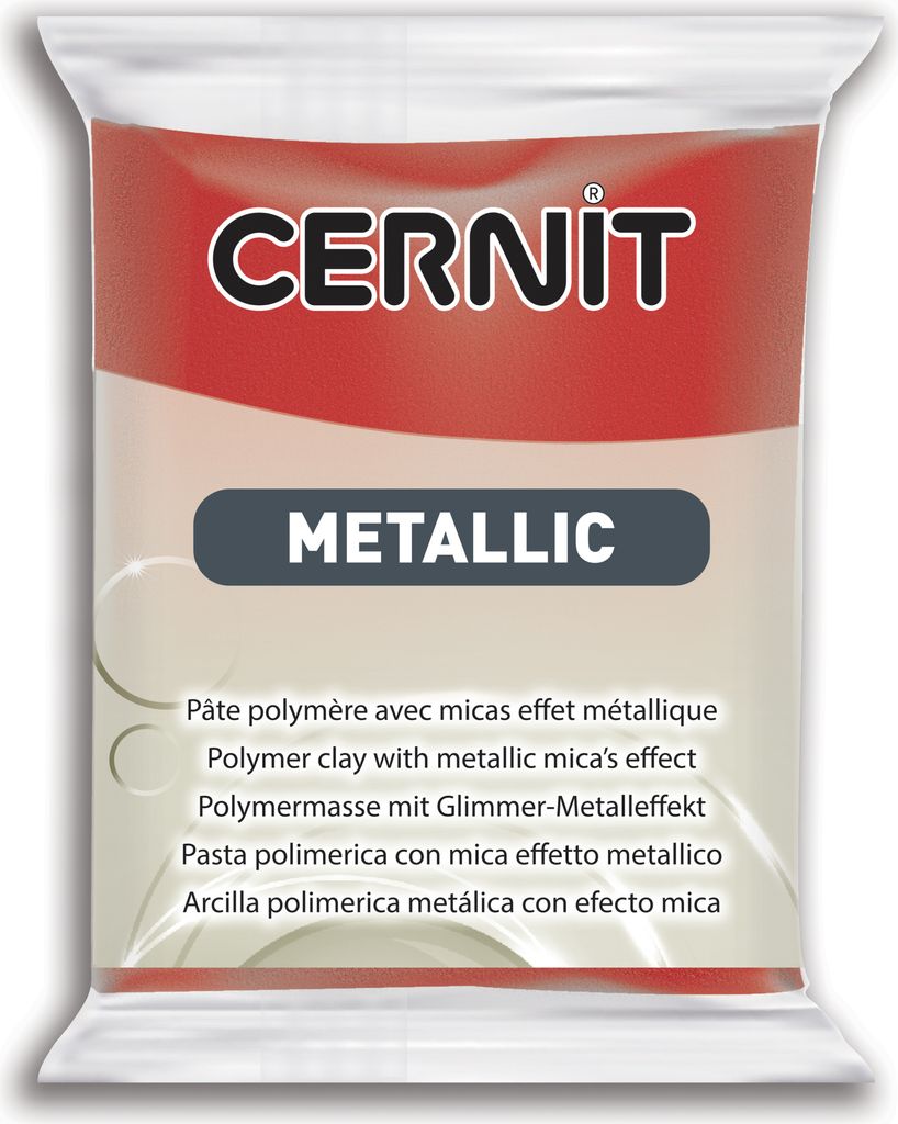 Cernit 6x Metallic 56g, Rot - Rot CE0870056400C