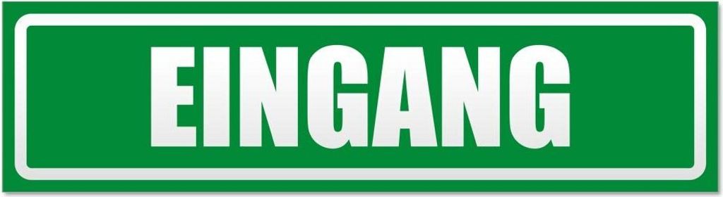 Kiwistar - Autoaufkleber - Grün - 30 x 8 cm - Eingang invertiert - Hinweis Aufkleber Sticker für Auto, Kfz, Fahrrad, PKW, LKW