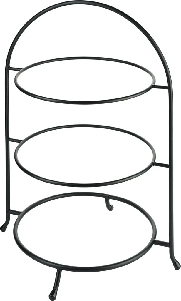 Portapiatti Contacto Nero 3 Livelli | Supporto Piatti 27-30cm 11''