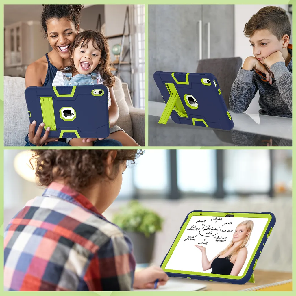 Cover iPad 10 10.9 2022 Verde con Supporto - Ideale per Studio e Video - 3