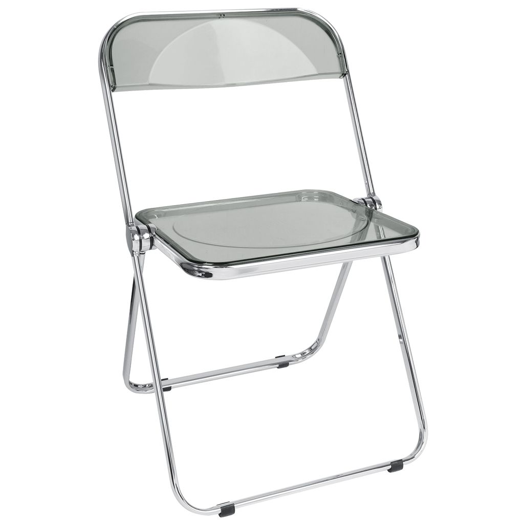 Chaise pliante 1 set fauteuil lounge chaise visiteur gris Image du produit 