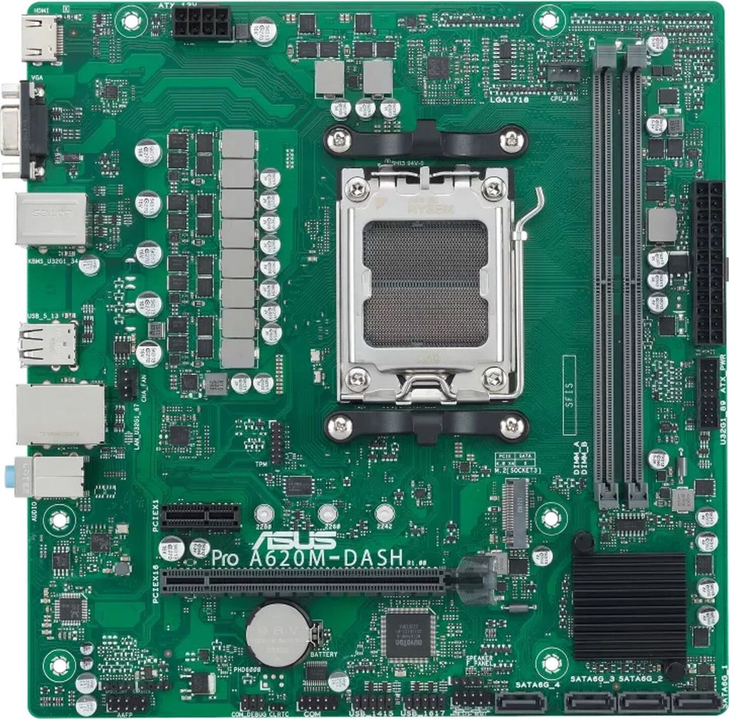 ASUS A620M-DASH-CSM - Motherboard - micro ATX - Socket AM5 - AMD A620 Chipsatz - USB 3.2 Gen 1 - Gigabit LAN - Onboard-Grafik (CPU erforderlich)