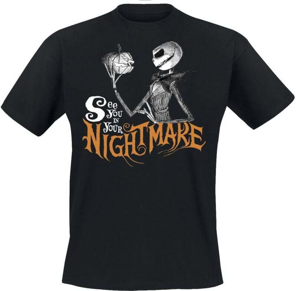 The Nightmare Before Christmas T-Shirt Herren See You In Your Nightmare schwarz L