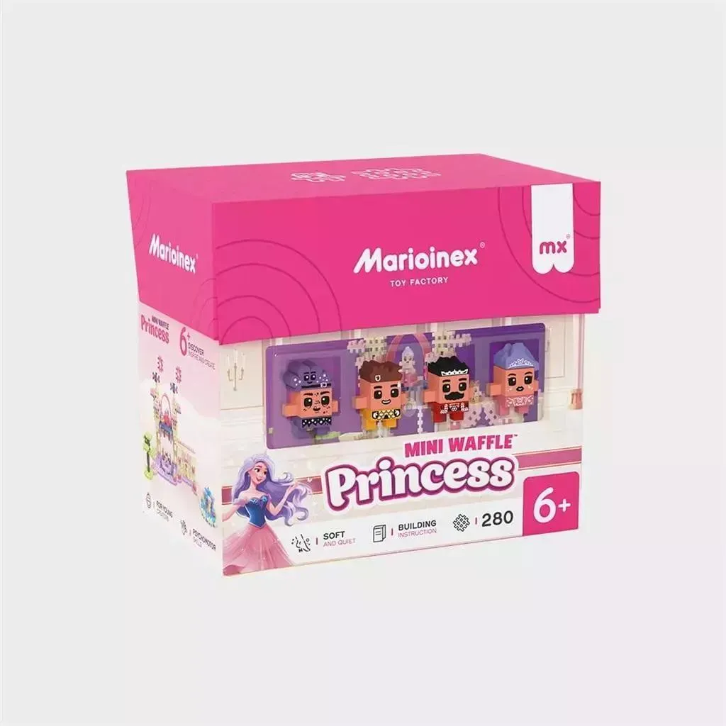 Jeu de construction Mini Waffle Princesse 280 pièces - Blocs souples - 11