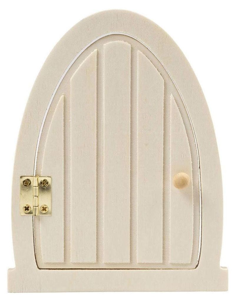 Porte miniature en bois avec charnières, 13x10cm Image du produit 