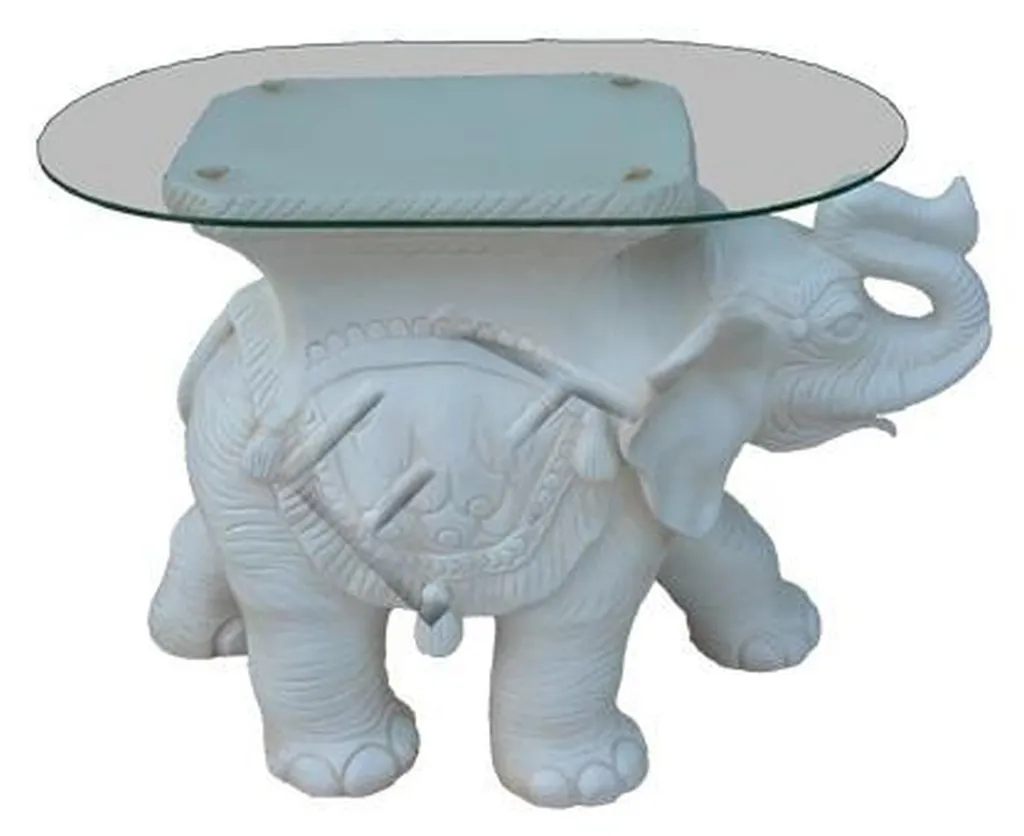 Table d'appoint éléphant robuste en verre : finissez-en avec le vide