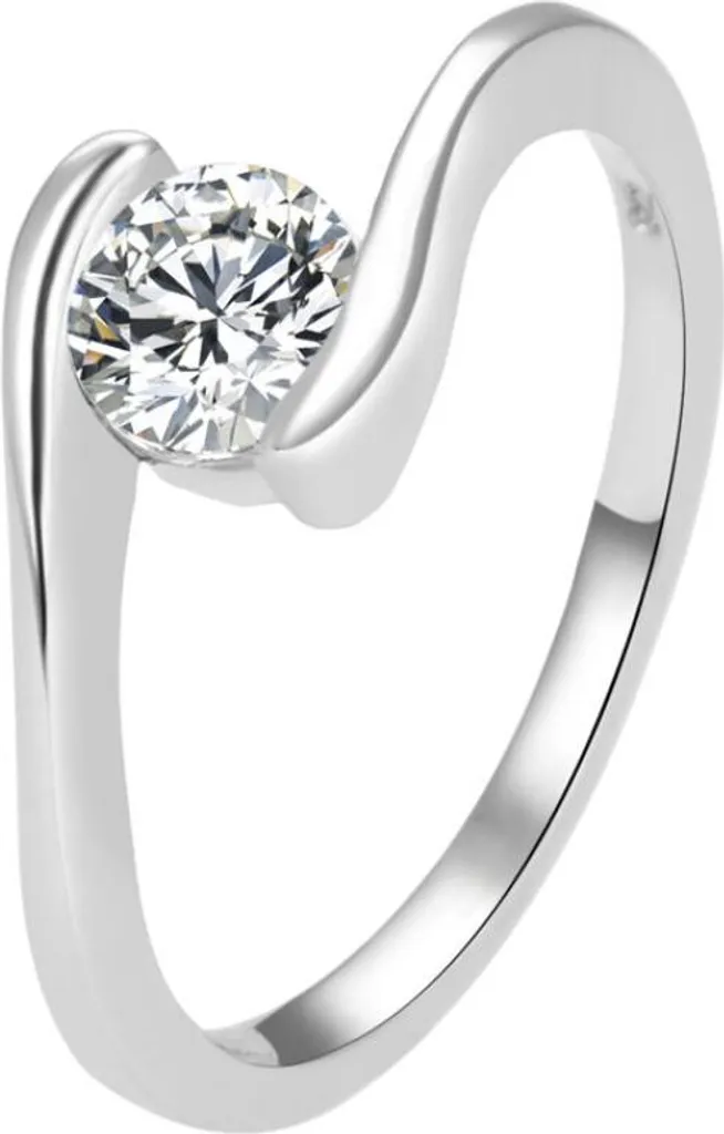 Anello Argento 925 con Zirconi AGG367 60mm | Gioielleria Made in Italy