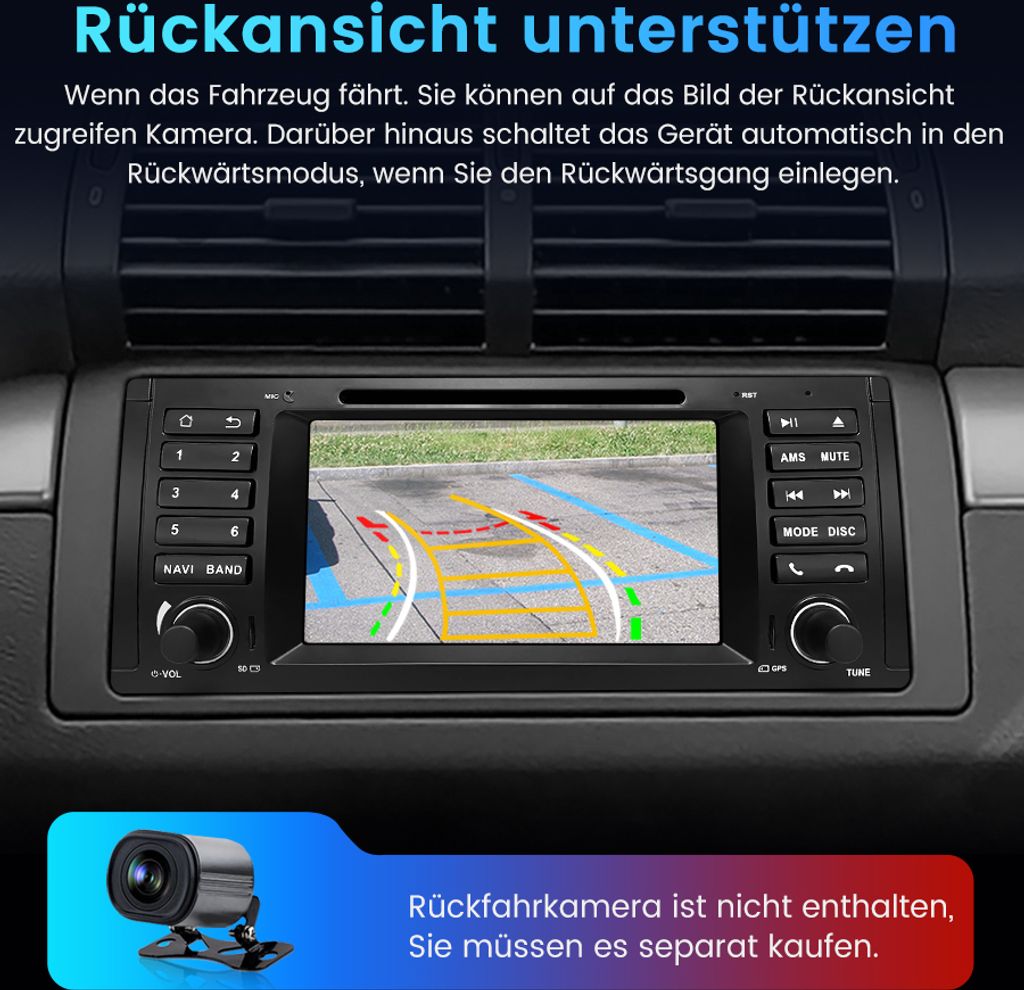 7-palcové autorádio s DVD Navi Bluetooth GPS DAB SWC RDS Obrázok produktu 9