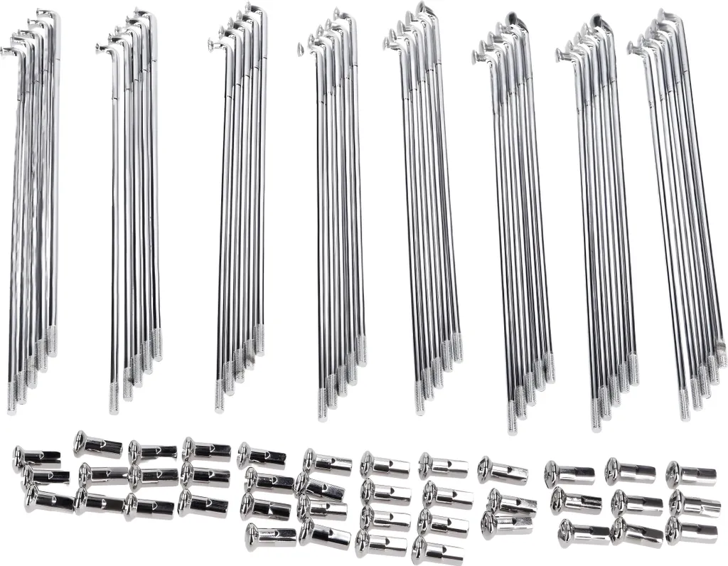 Rayons chromés NTS Parts 183mm avec embouts pour Kreidler Florett GT
