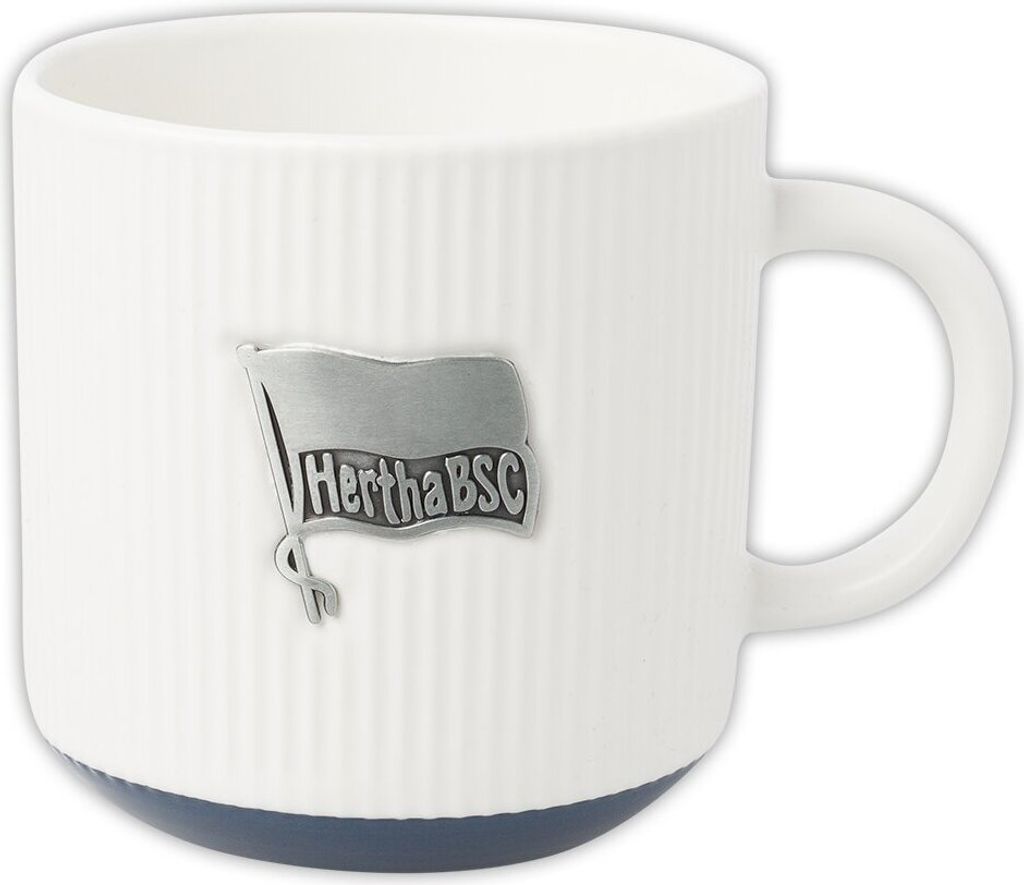 Hertha BSC Platine Tasse aus Keramik mit Metall-Fahne, 0,3 Produktbild 