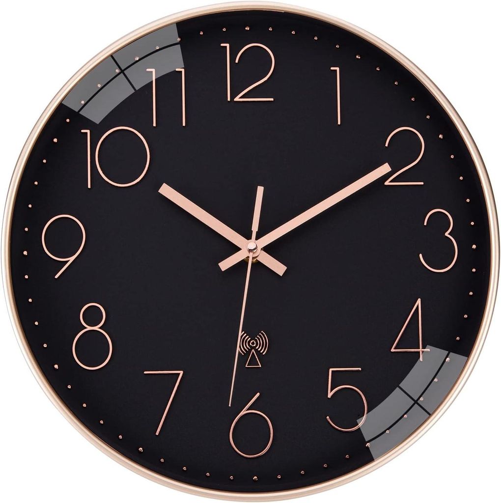Wanduhr, Funkuhr, Küchenuhr, geräuschlos, 300 mm Produktbild 