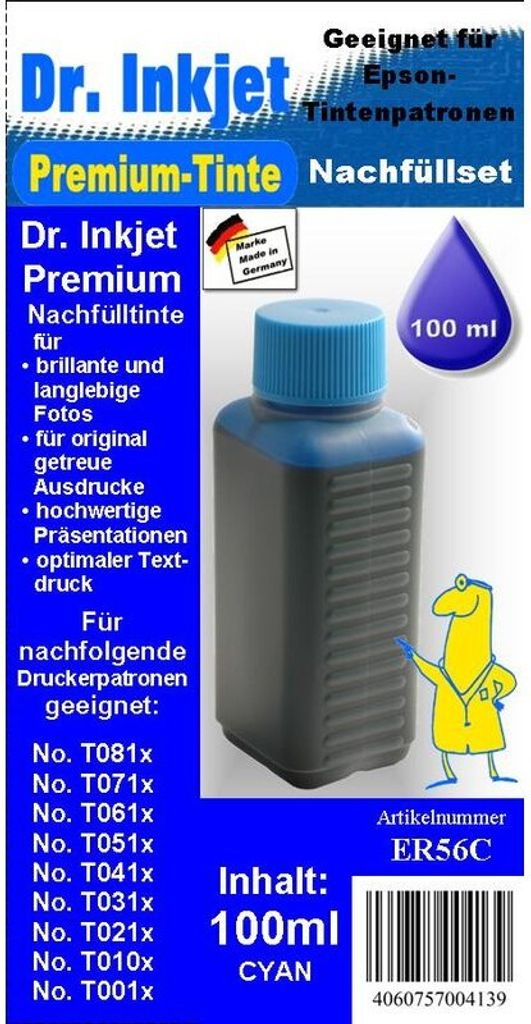 ER56C - cyan - Dr.Inkjet Premium Nachfülltinte 100ml