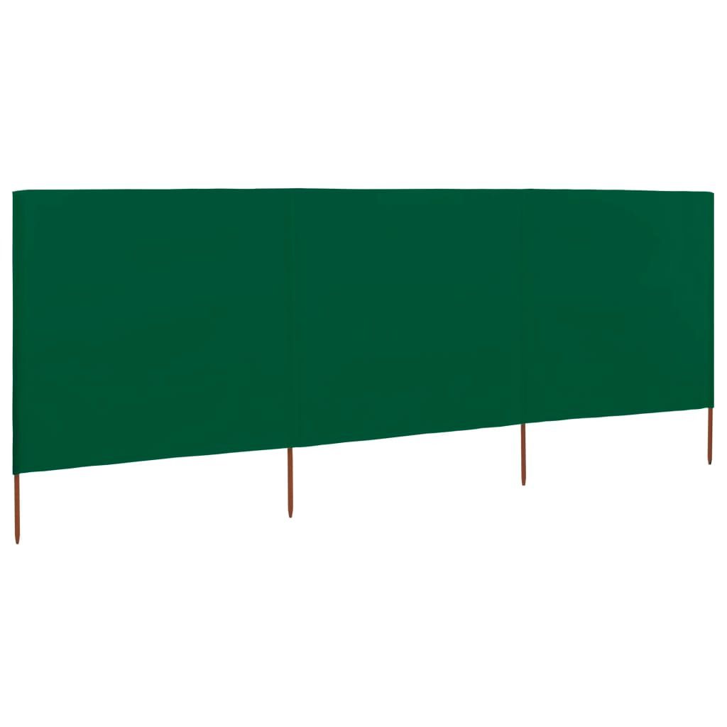 vidaXL 3 pezzi di tessuto frangivento 400 x 80 cm Verde Immagine del prodotto 