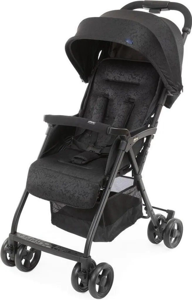 Chicco Ohlala 3 Noir - Poussette ultra compacte 4kg pliable d'une main