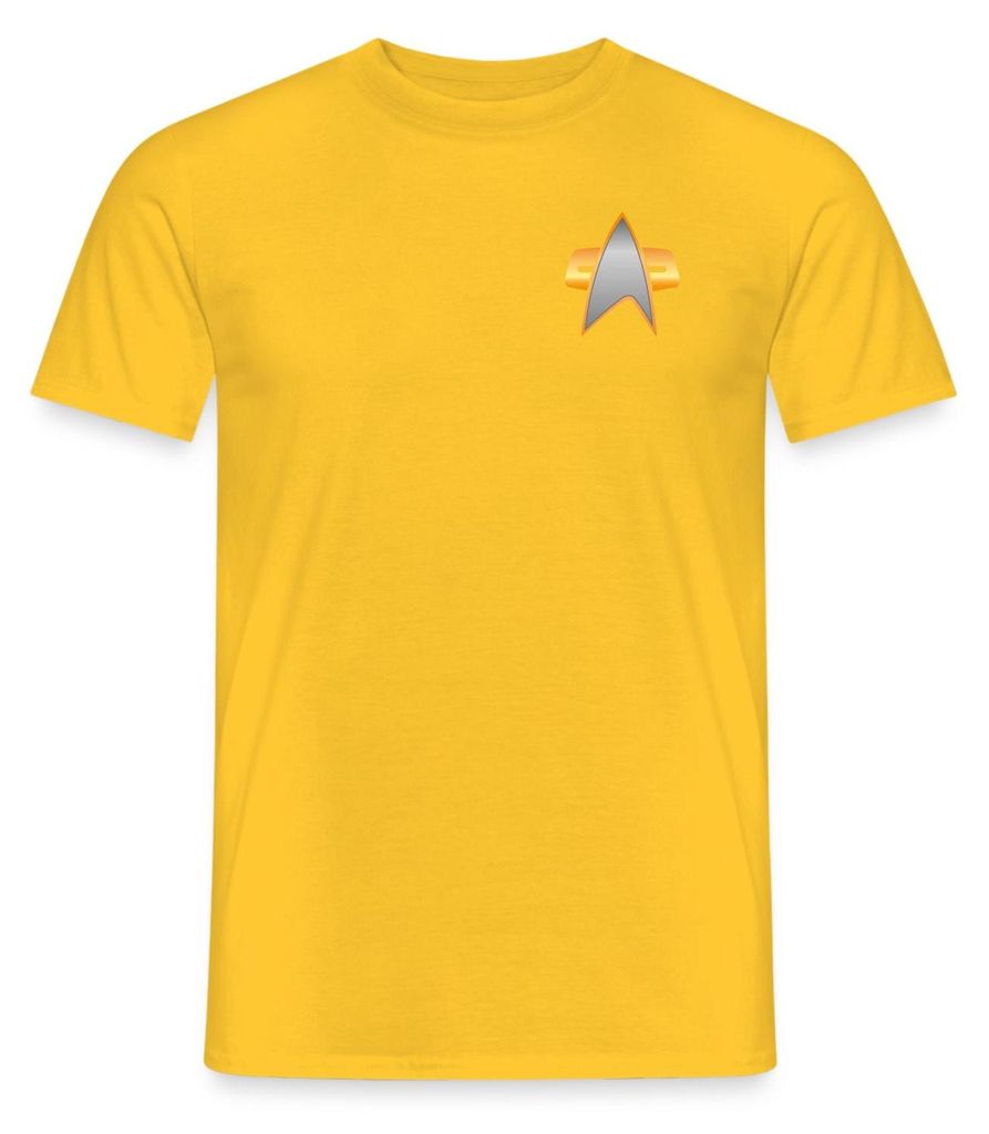 Spreadshirt Star Trek Voyager Crew Logo Männer T-Shirt, M, Gelb