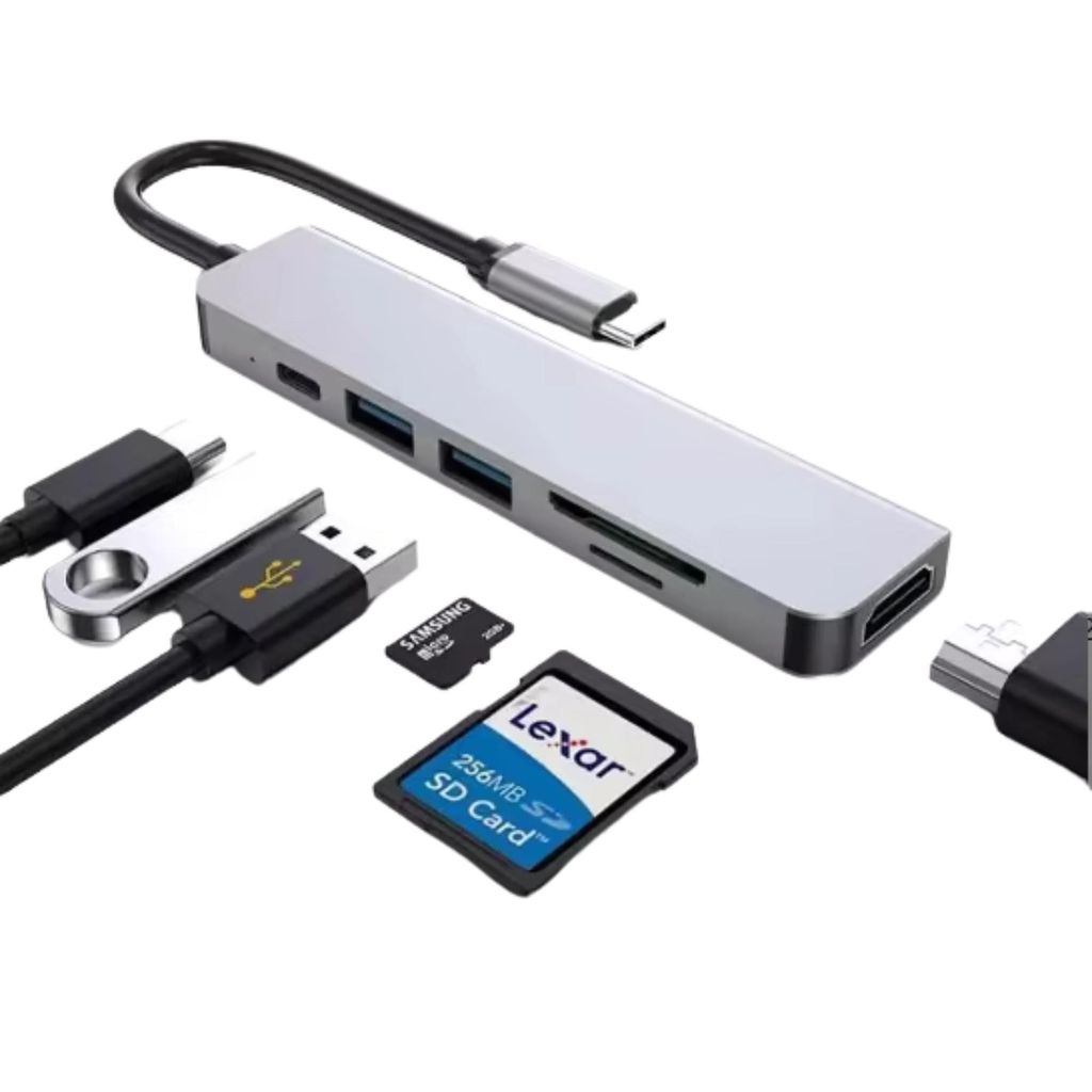 USB-C Multiport 6 in 1 Adapter – 4K HDMI, Power Delivery Produktbild 