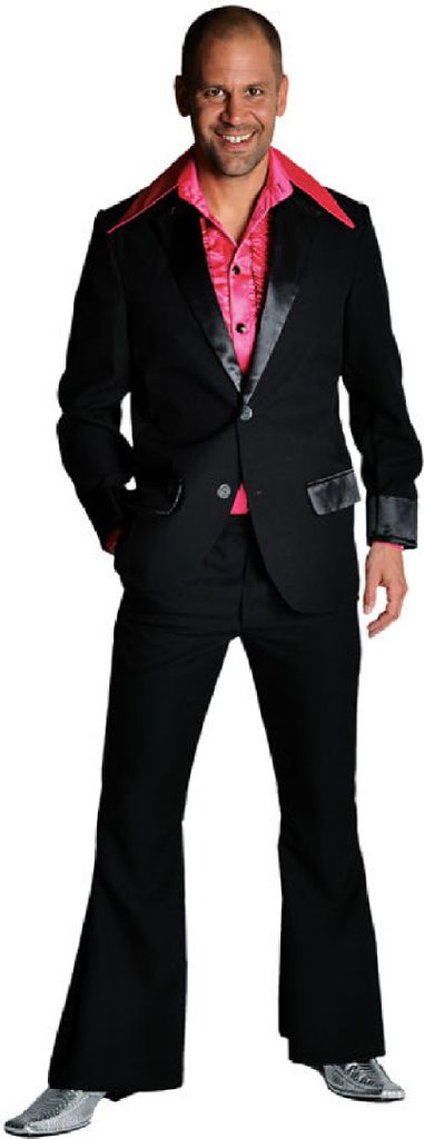 M207201-2-L schwarz Herren Disco Anzug-Kostüm Gr.L=56