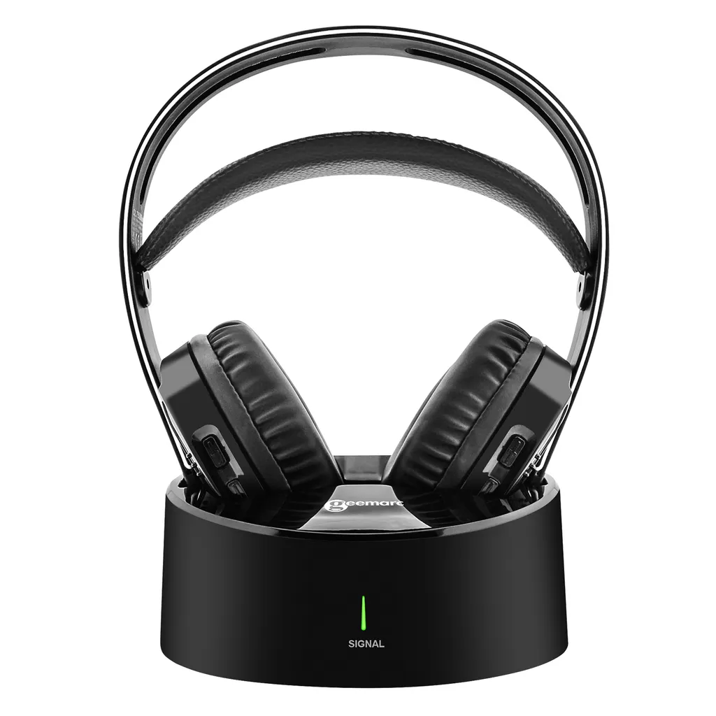 Casque stéthoscopique sans fil Geemarc noir pour seniors et malentendants