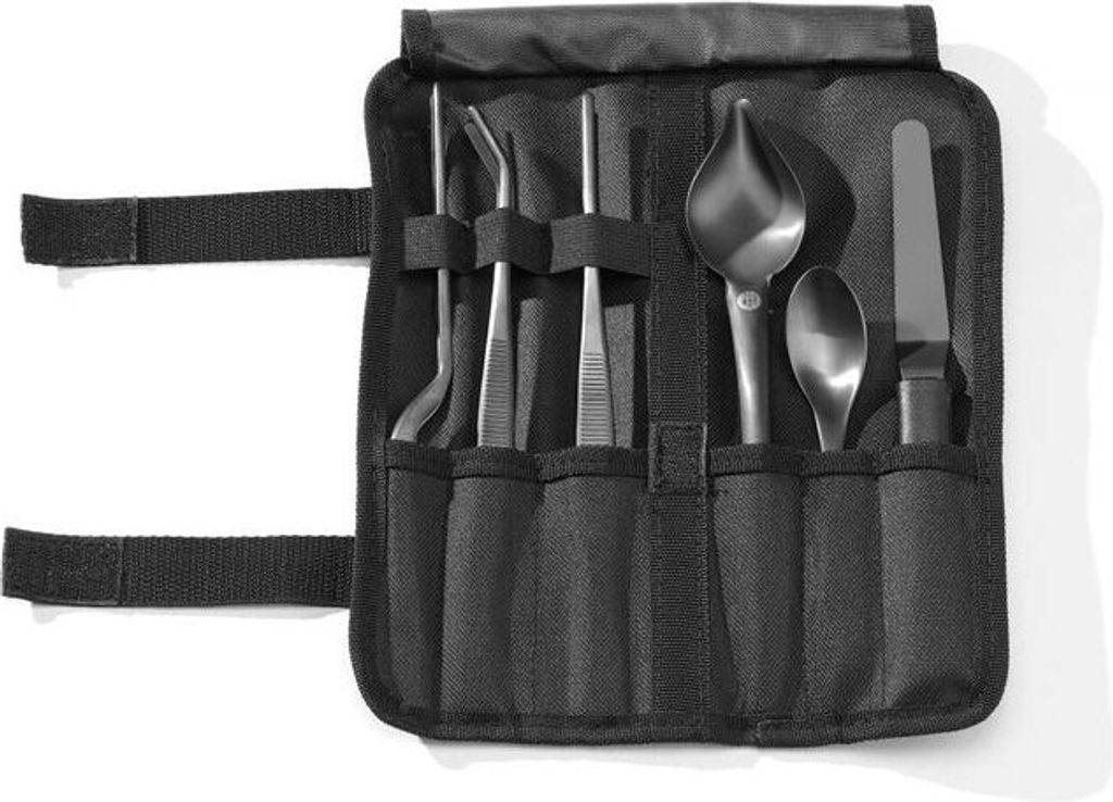 HENDI Set de présentation, 6 pièces, noir, 255x25x(H)100mm Image du produit 