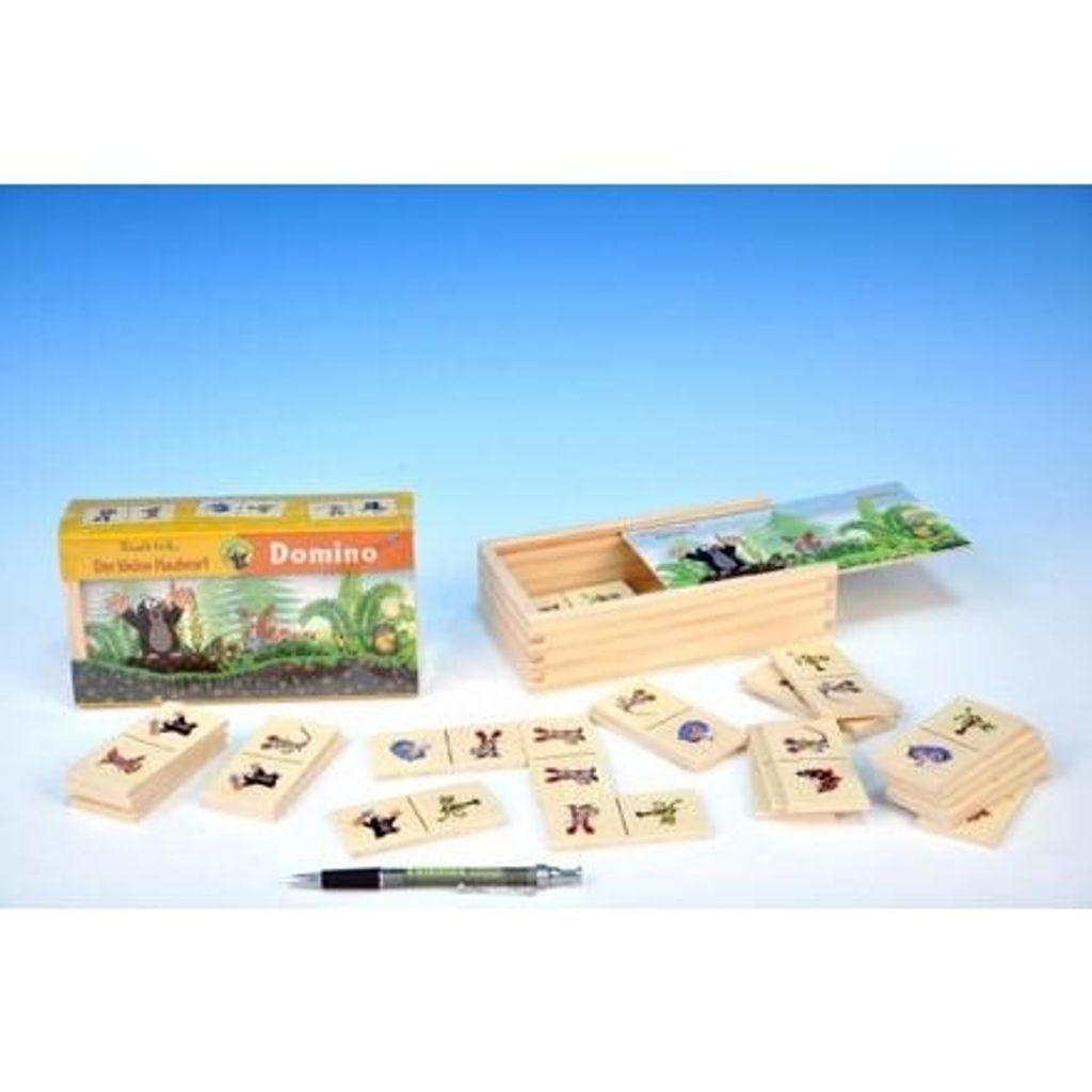 Trötsch 39223 - Domino kleine Maulwurf, Holzschachtel