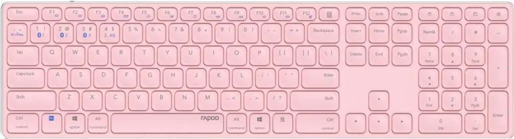 Clavier sans Fil Rose Rapoo E9800M - Idéal pour Bureau et Télétravail