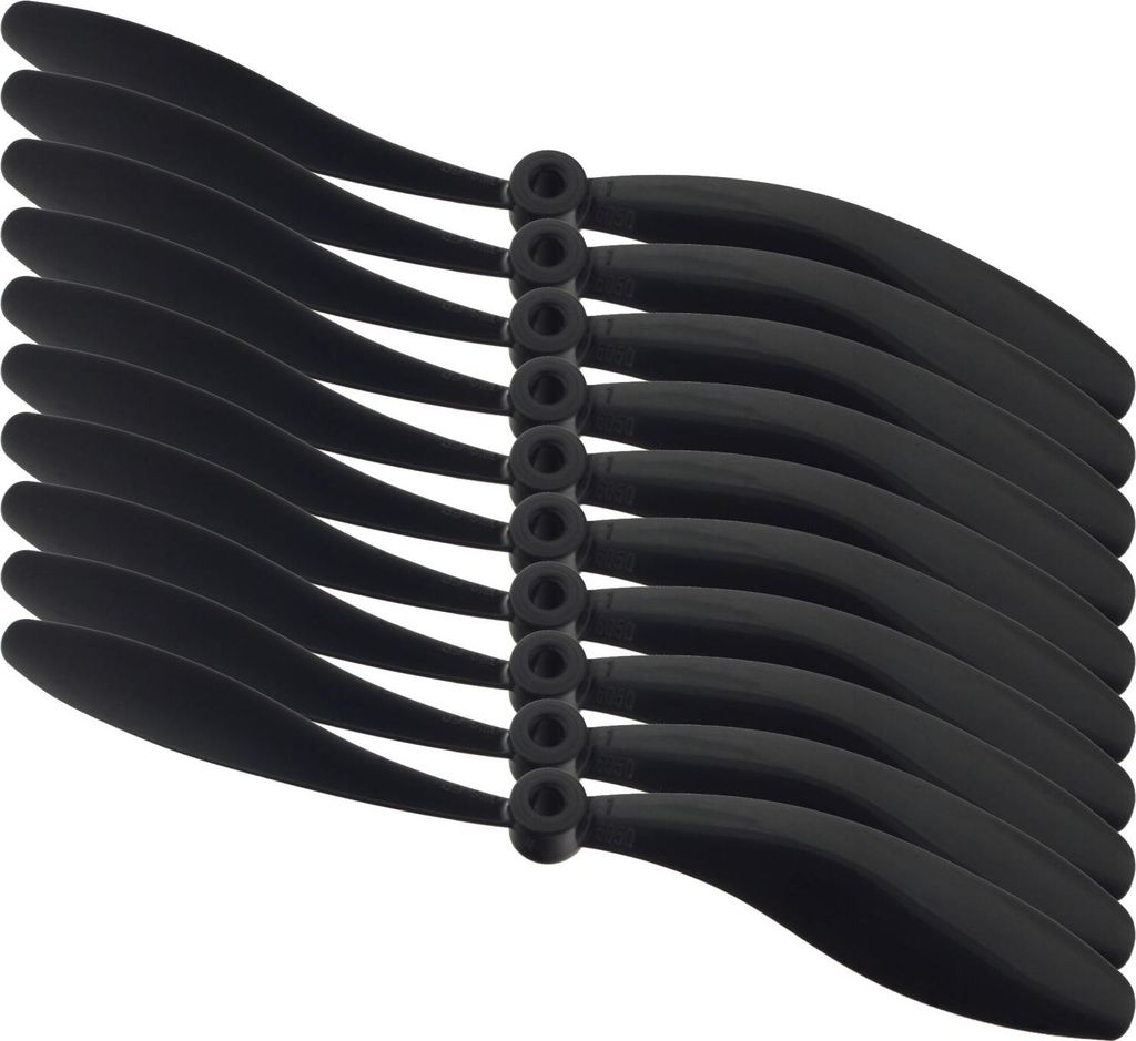 10x GWS 6x5 Luftschrauben Propeller GW/EP6050 152x125 Reduction Propeller Schwarz