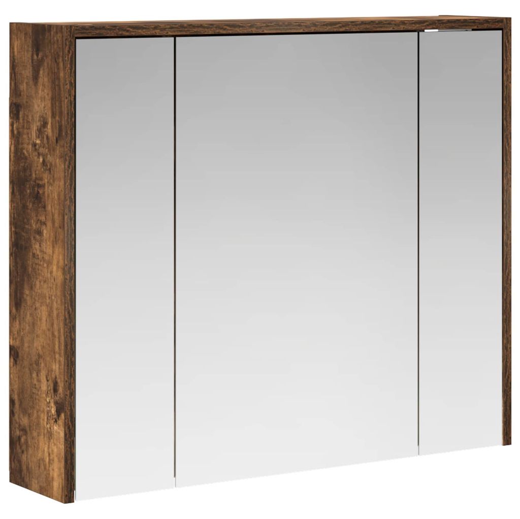 Badezimmerspiegelschrank Geräucherte Eiche 73,5 x 16 x 62,5 cm