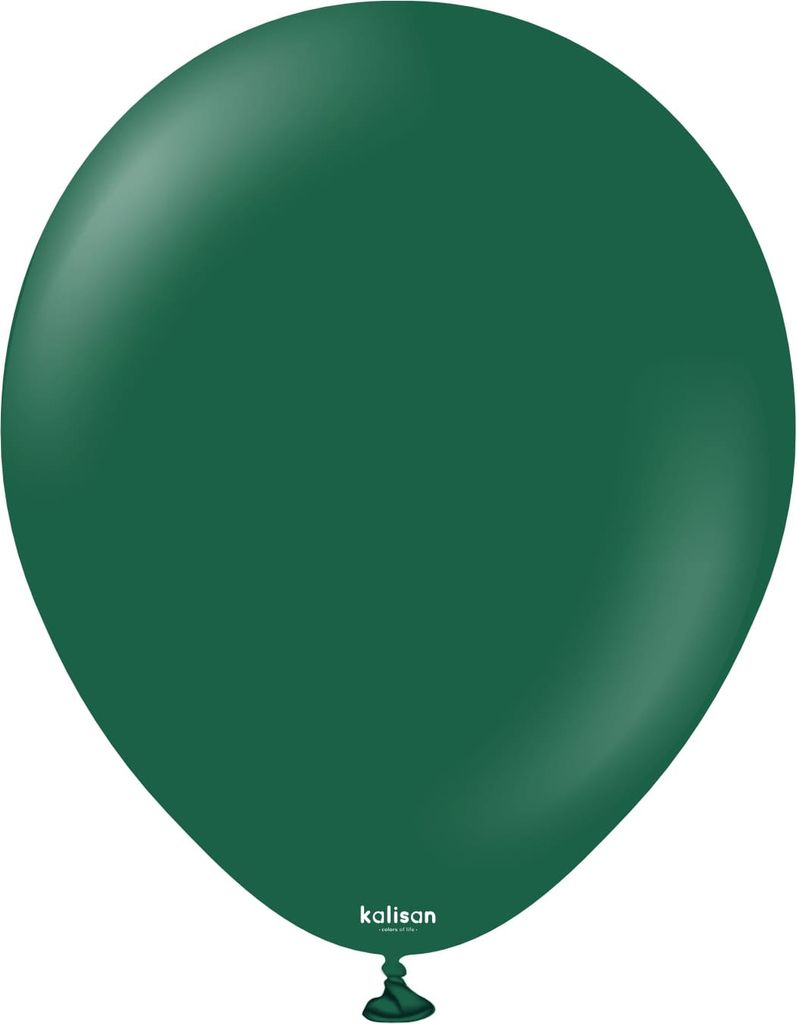 Kalisan Dunkelgrüne Latexballons, dunkelgrün 13 cm, 100 Stk.