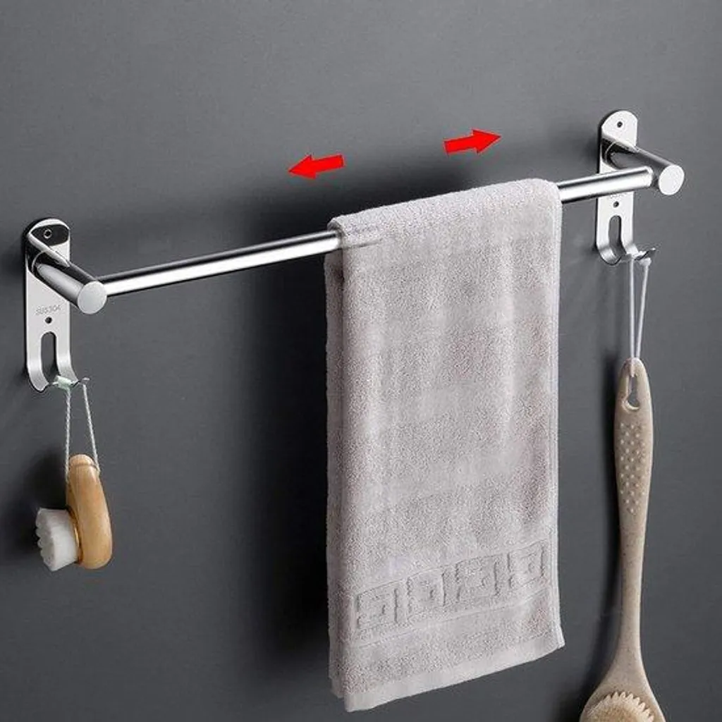 Étagère murale de salle de bains extensible 43-78 cm en acier inoxydable