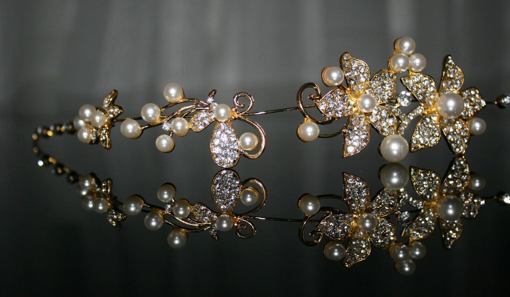 Braut Haargesteck Kunstperlen Haarschmuck Hochzeit Kommunion Kopfschmuck HS02